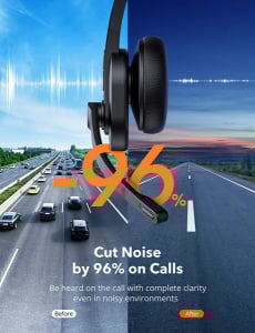 Casti wifi TaoTronics TT-BH041, Microfon, AI Noise Cancelling, Call Center, Bluetooth 5.0, functionare 34 ore [8]