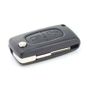 Citroen / Peugeot 206 - Carcasa tip cheie briceag cu 2 butoane si suport baterie [8]
