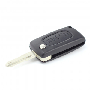 Citroen / Peugeot 206 - Carcasa tip cheie briceag cu 2 butoane si suport baterie [4]
