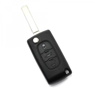 Carcasa cheie pornire Citroen / Peugeot - Citroen / Peugeot 307 - Carcasa tip cheie briceag 3 butoane, lama VA2-SH3, cu suport baterie, buton portbagaj