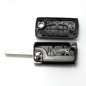 Citroen / Peugeot 307 - Carcasa tip cheie briceag cu 2 butoane, lama VA2-SH2 cu suport baterie [1]