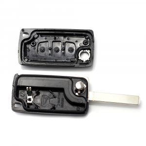 Citroen / Peugeot 307 - Carcasa tip cheie briceag cu 3 butoane, lama VA2-SH3, fara suport baterie [1]