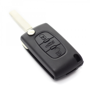Citroen / Peugeot 307 - Carcasa tip cheie briceag cu 3 butoane, lama VA2-SH3, fara suport baterie, buton portbagaj [6]