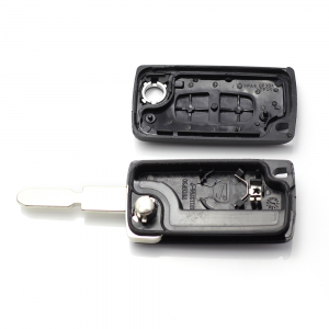 Citroen / Peugeot 406 - Carcasa tip cheie briceag cu 2 butoane, lama NE78-SH2 cu suport baterie [1]