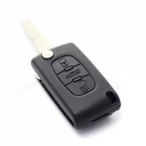 Citroen / Peugeot 406 - Carcasa tip cheie briceag cu 3 butoane, lama NE78-SH3 cu suport baterie si buton portbagaj [5]