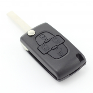 Citroen / Peugeot - Carcasa tip cheie briceag cu 4 butoane si suport baterie, lama tip HU83-SH4 [5]