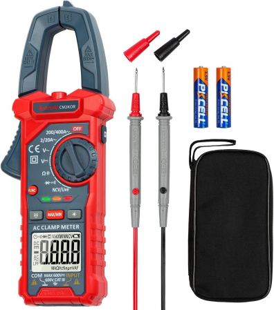 Clampmetre - Clampermetru cleste Multimetru digital AstroAI CM2K0R, Auto-ranging, Tensiune AC/ DC, rezistenta, capacitatea, frecventa