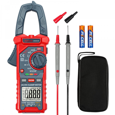 Aparate de masura - Clampermetru digital AstroAI CM4KOR 4000 Counts, Auto-ranging, Tensiunea, Curent AC DC, rezistenta, capacitatea, frecventa, continuitatea
