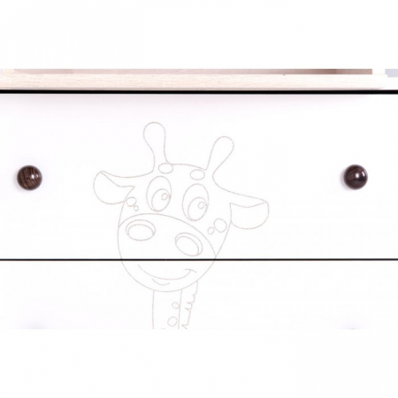 Comoda Drewex Giraffe - Natur cu Alb [2]