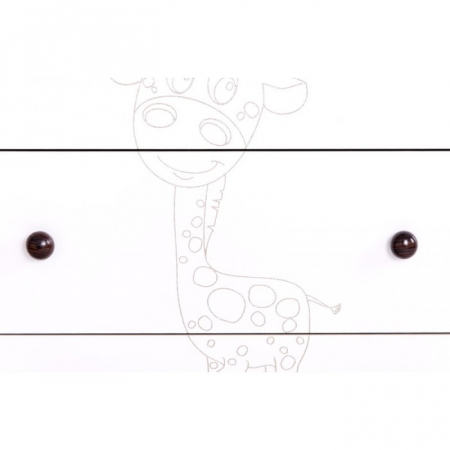 Comoda Drewex Giraffe - Natur cu Alb [3]