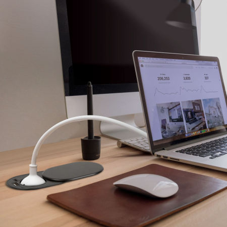Priza birou incorporabila ascunsa, plug-in + USB + Type-C - cu tehnologie „Slide it” [2]