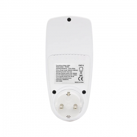 Contor consum curent casnic cu calcul de cost, afisaj LCD, 3680 W [1]