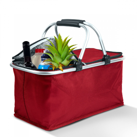 Coș de cumpărături termoizolant pliabil – 49 x 28 x 25 cm – 21 L – roșu [1]