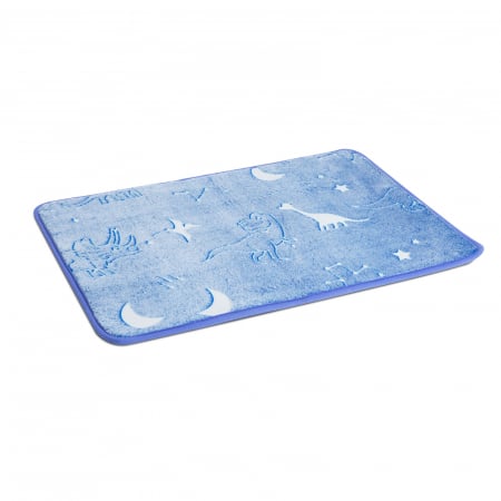 Saltelute de joaca copii activitati - Covor luminos, fosforescent pentru camera copilului - albastru - 60 x 40 cm - Bewello
