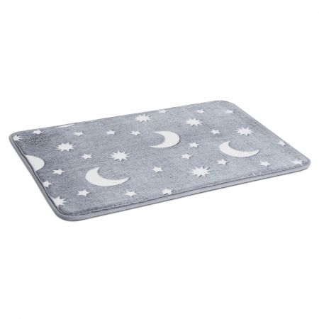 Covor luminos, fosforescent pentru camera copii - gri - 60 x 40 cm - Bewello [1]