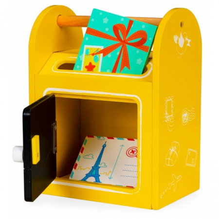 Jocuri si jucarii - Cutie pentru scrisori din lemn pentru copii Ecotoys 2623