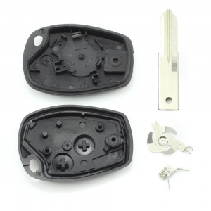 Dacia / Renault - Carcasa cheie cu 2 butoane și suport inox pentru baterie [2]