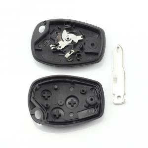 Dacia / Renault - Carcasa cheie cu 3 butoane si suport baterie din inox [1]
