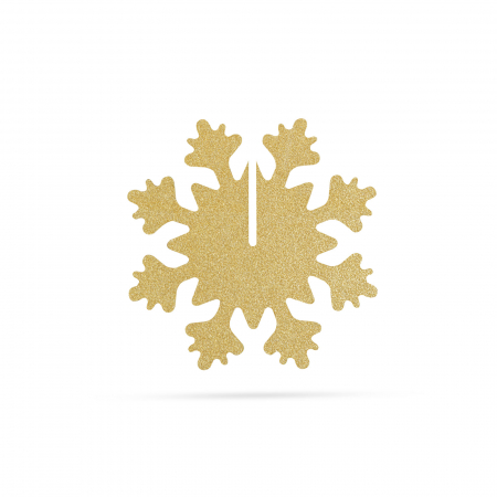 Decor de Crăciun - cristal de gheață - auriu - 7 x 7 cm - 5 buc / pachet [1]
