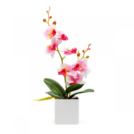Decoratiuni interioare - Decoratiune cu plantă artificială – orhidee – 3 modele – 37 cm