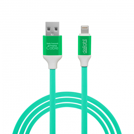 Delight - Cablu de date - iPhone \"lightning\", 2 m, silicon, 4 culori [2]