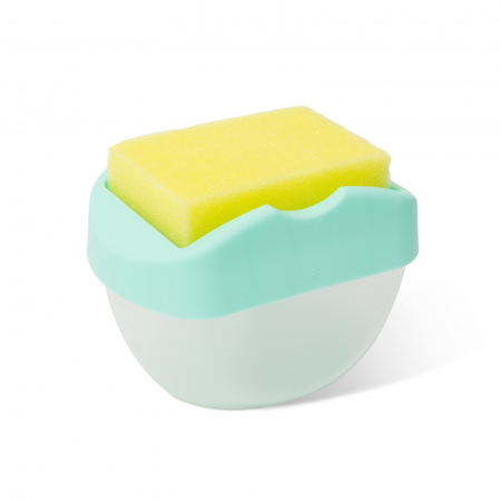 Accesorii bucatarie - Distribuitor de detergent pentru spalat vase in bucatarie + burete - Bewello