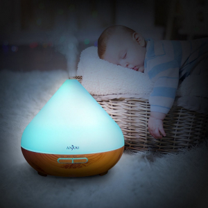 Difuzor aroma cu Ultrasunete Anjou AJ-AD001, 300ml, 13W, LED 7 culori, oprire automata - Nuc Natur [4]