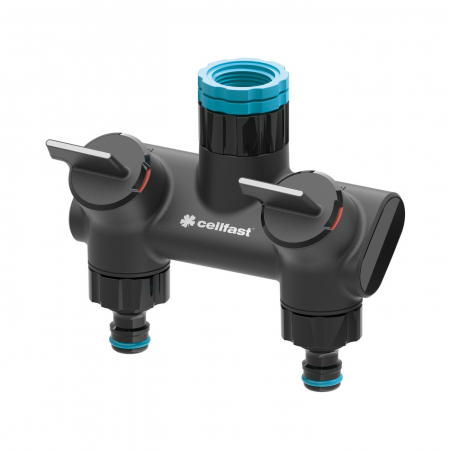 Furtune si accesorii stropire - Distribuitor dublu Cellfast ERGO, 1 2 , 3 4 , 1
