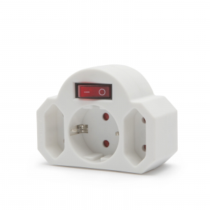 Prize cu intrerupator - Distribuitor triplu de perete 10/16A Putere max.: 3.500W – cu intrerupator