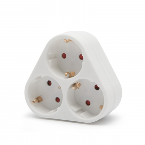 Prelungitoare electrice - Distribuitor triplu de perete – cu im pamantare, 10/16A Putere 3.500W