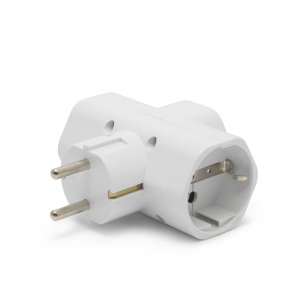 Prelungitoare electrice - Distribuitor triplu tip T Curent max.: 10/16A Putere max.: 3.500W