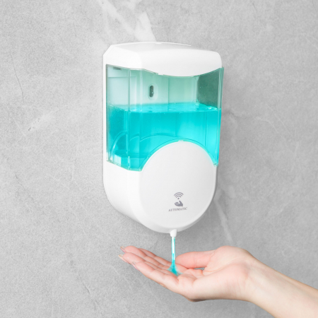 Dozatoare sapun - Dozator automat de săpun lichid Vog und Arths - 600 ml - de perete, cu baterie - alb