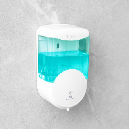 Dozator automat de săpun lichid Vog und Arths - 600 ml - de perete, cu baterie - alb [1]