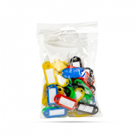 Etichete breloc pentru chei sau alte utilizari - 5 culori - plastic - 50 buc/pachet [2]