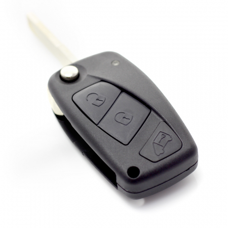 Fiat - Carcasa cheie tip briceag, 3 butoane, negru [5]