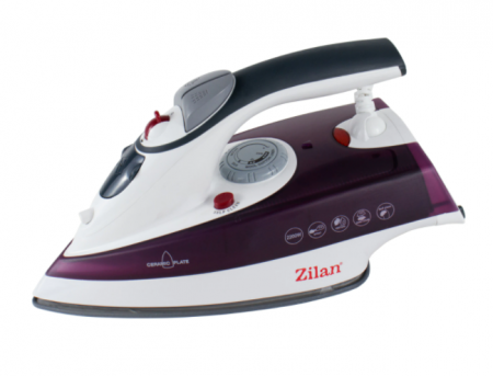 Cu aburi - Fier de calcat cu talpa ceramica marca Zilan - ZLN8082 pentru calcat textile