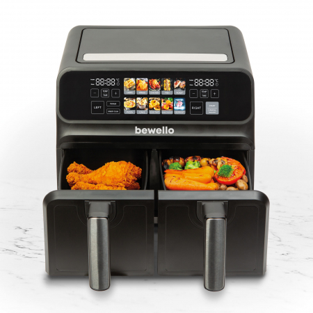 Friteuza cu aer - Airfryer - XXL - 230V - 2200W - cos dublu, display tactil color - 4+4 L [1]