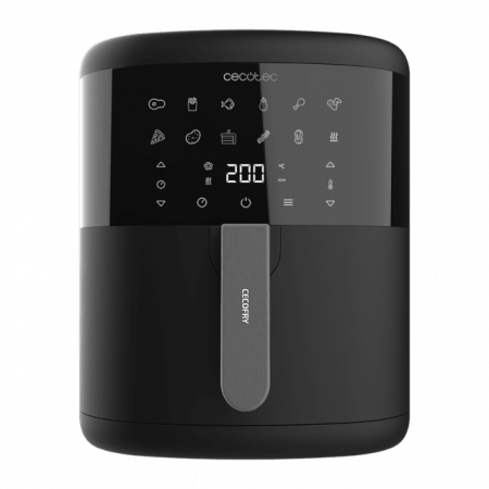 Electrocasnice - Friteuza cu aer cald, fara ulei Cecotec Bombastik 6000, 1700W, 6L, Control tactil, 12 Programe Presetate