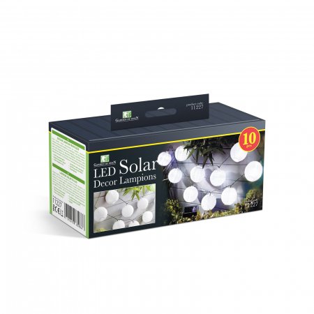 Garden of Eden - Şir 10 lampioane solare LED alb rece 3,7 m [4]