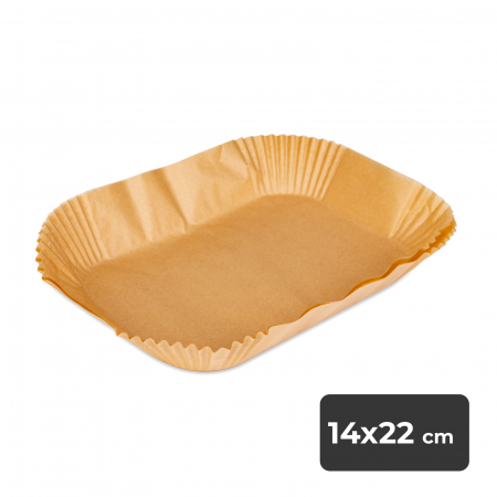 Hârtie de copt pentru friteuză cu aer - pentru cuptor fără ulei - dreptunghi - 14 x 22 cm - 50 buc / pachet [1]
