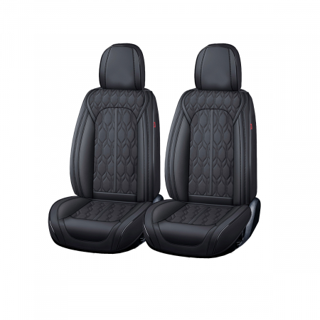 Huse protectie auto - Huse auto universale premium 5 locuri Carguard Deluxe piele ecologică perforată - negru