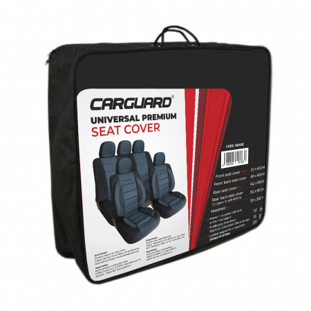 Huse premium universale scaune auto, albastru inchis/ negru, 11 piese - CARGUARD [1]