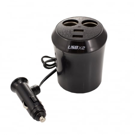 Adaptoare USB bricheta - Încărcător multifuncțional brichetă auto cu doua USB si doua mufe bricheta - Carguard