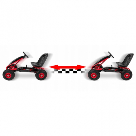 Kart cu pedale si roti gonflabile, Gokart RK-590 Ricokids 759001, Rosu [4]