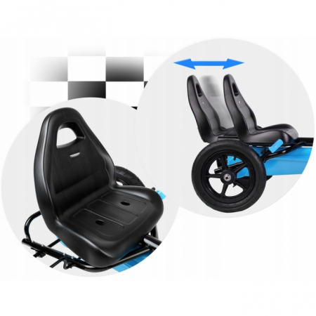 Kart cu pedale si roti gonflabile, Gokart RK-592 Ricokids 759200, Albastru [1]