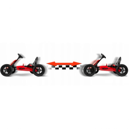 Kart cu pedale si roti gonflabile, Gokart RK-592 Ricokids 759201, Rosu [4]