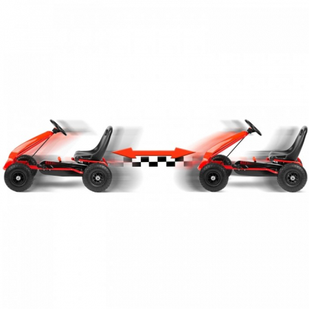 Kart cu pedale si roti gonflabile Gokart RK-593 Ricokids 759300, Rosu [11]