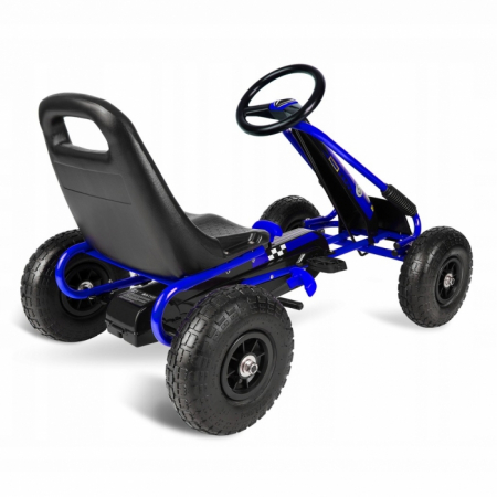 Kart cu pedale si roti gonflabile, Gokart RK-594 Ricokids 759400, Albastru [0]