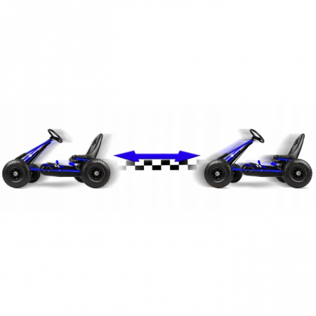 Kart cu pedale si roti gonflabile, Gokart RK-594 Ricokids 759400, Albastru [3]