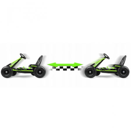 Kart cu pedale si roti gonflabile, Gokart RK-594 Ricokids 759402, Verde [3]